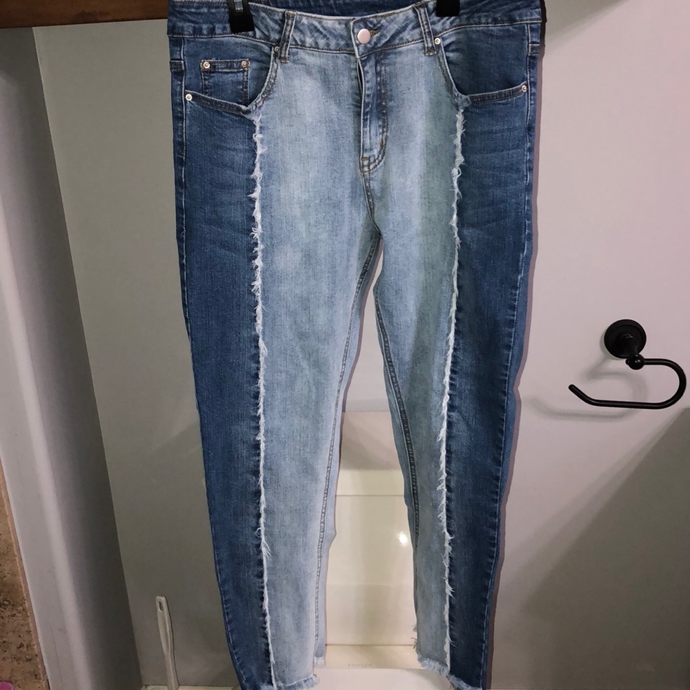 two toned jeans
